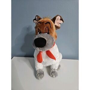 Disney Oliver & Co. Dodger 16" plush White dog Red Bandana  Collectible Stuffy
